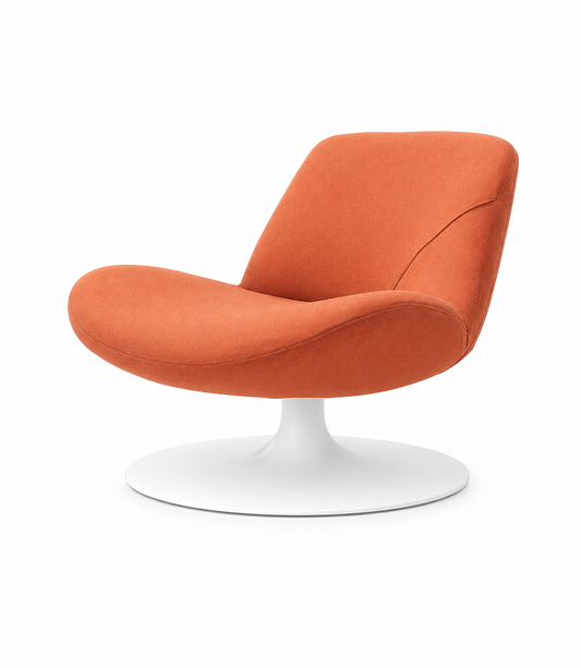 Herstel de elegante F588 Lounge Chair met passende bekleding en vernieuwde ondersteuning